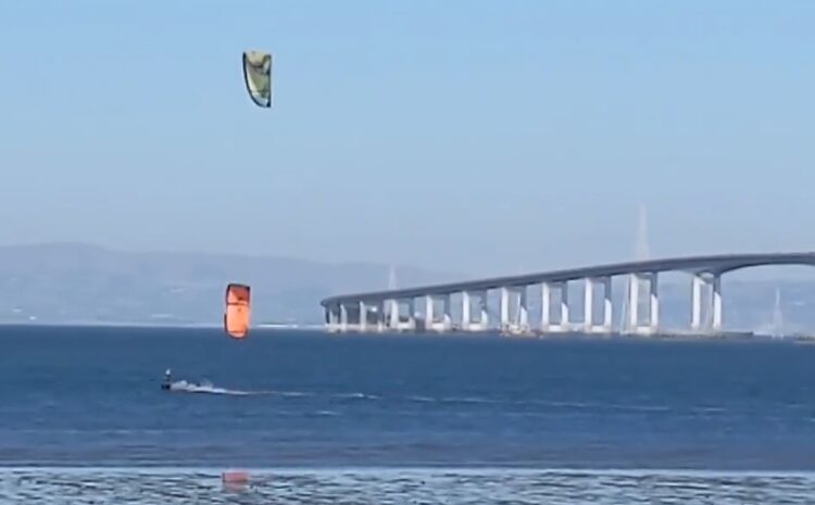  Evan relaunches a lost kite, flies two kites at once, rides upwind